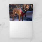 Bloodhound Kerstmis Feestelijk Seizoen Kaart (Binnen)