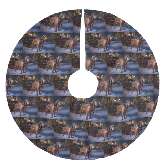 Bloodhound Kerstmis Feestelijk Seizoen Kerstboom Rok (Voorkant)