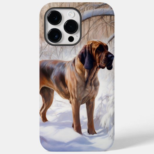 Bloodhound Laat het sneeuwen Kerstmis Case-Mate iPhone Case (Achterkant)