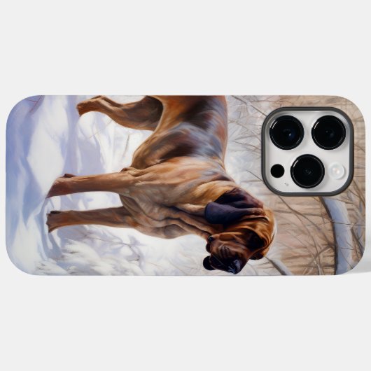Bloodhound Laat het sneeuwen Kerstmis Case-Mate iPhone Case (Achterkant (horizontaal))