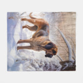 Bloodhound Laat het sneeuwen Kerstmis Fleece Deken (Voorkant (Horizontaal))