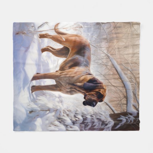 Bloodhound Laat het sneeuwen Kerstmis Fleece Deken (Voorkant (Horizontaal))