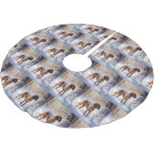 Bloodhound Laat het sneeuwen Kerstmis Kerstboom Rok (Gekanteld)