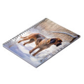 Bloodhound Laat het sneeuwen Kerstmis Notitieboek (Linkerzijde)