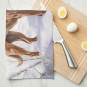 Bloodhound Laat het sneeuwen Kerstmis Theedoek (Quarter Fold)