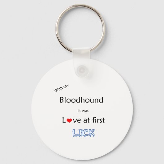 Bloodhound Lick Design Sleutelhanger (Voorkant)