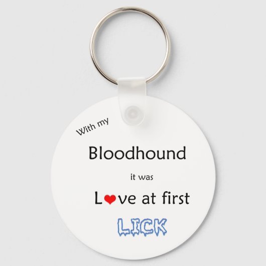 Bloodhound Liefde bij Eerste Lick Sleutelhanger (Voorkant)