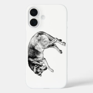 Bloodhound Liggende Hond Kunst Telefoonhoes iPhone 16 Hoesje