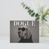 Bloodhound Luxe Honden Couture Briefkaart (Staand voorkant)