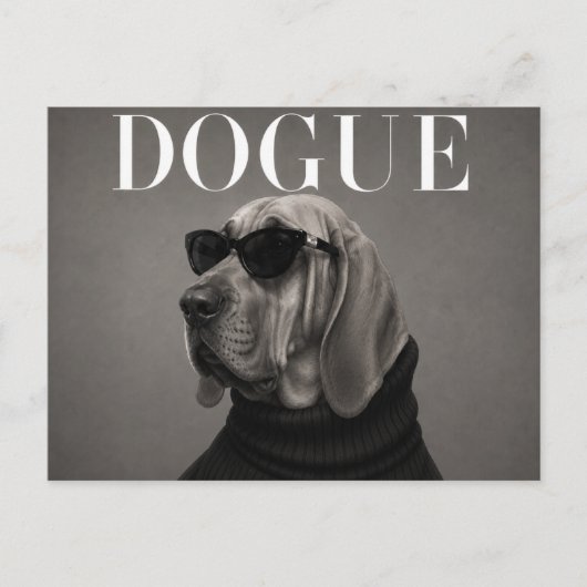 Bloodhound Luxe Honden Couture Briefkaart (Voorkant)