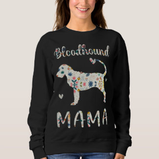 Bloodhound Mama Floral Dog Mom Love Trui