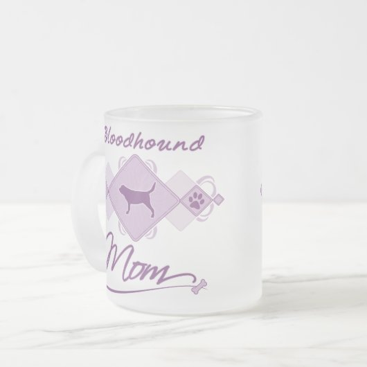 Bloodhound mama matglas koffiemok (Voorkant links)