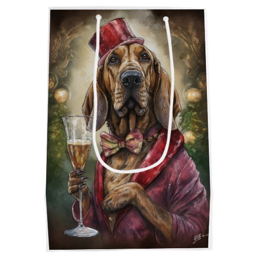 Bloodhound Nieuwjaar Medium Cadeauzakje (Achterkant)