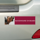 Bloodhound on board Bumpersticker (Op auto)