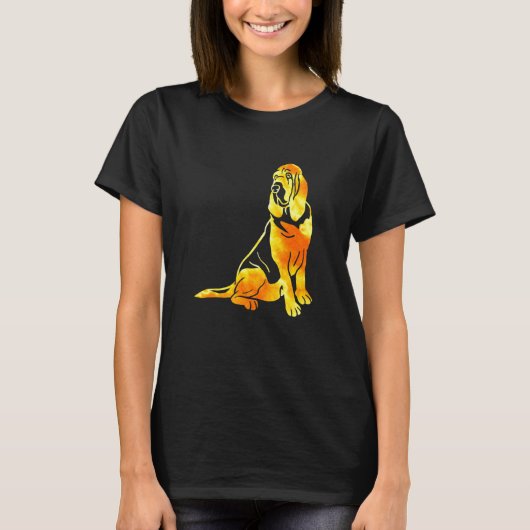 Bloodhound Oranje Retro  Bloodhound Owner D. T-shirt (Voorkant)