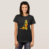 Bloodhound Oranje Retro  Bloodhound Owner D. T-shirt (Voorkant volledig)