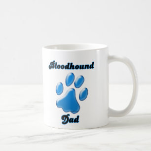 Bloodhound Papa Blauwe Pawprint Koffiemok