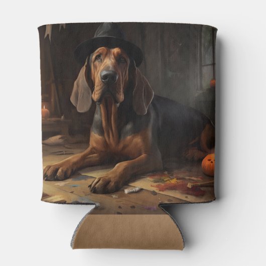 Bloodhound pompoenen Halloween eng Blikjeskoeler (Achterkant)