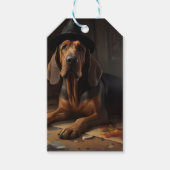 Bloodhound pompoenen Halloween eng Cadeaulabel (Voorkant)