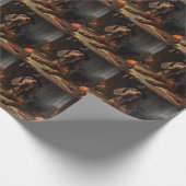 Bloodhound pompoenen Halloween eng Cadeaupapier (Hoek)