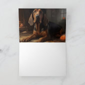 Bloodhound pompoenen Halloween eng Kaart (Binnen)