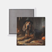 Bloodhound pompoenen Halloween eng Magneet (Voorkant / Achterkant)