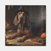Bloodhound pompoenen Halloween eng Magneet (Voorkant)