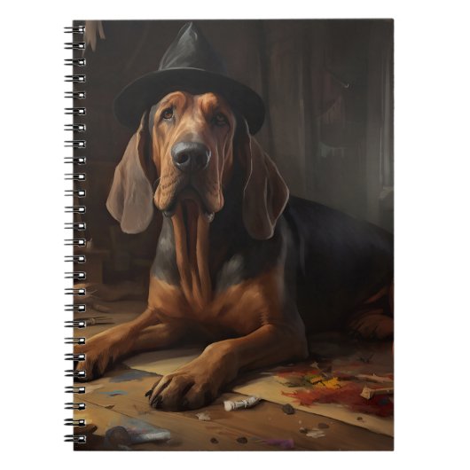 Bloodhound pompoenen Halloween eng Notitieboek (Voorkant)