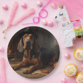 Bloodhound pompoenen Halloween eng Papieren Bordje (Feest)