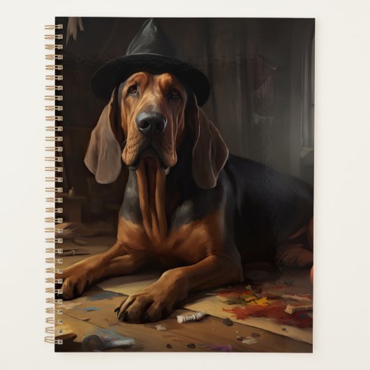 Bloodhound pompoenen Halloween eng Planner (Voorkant)