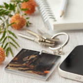 Bloodhound pompoenen Halloween eng Sleutelhanger (Voorkant Rechts)