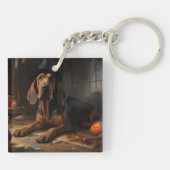 Bloodhound pompoenen Halloween eng Sleutelhanger (Achterkant)