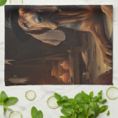 Bloodhound pompoenen Halloween eng Theedoek (Gevouwen)