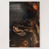 Bloodhound Pompoenen Halloween Griezelen Legpuzzel (Verticaal)