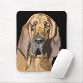 Bloodhound Portrait Muismat (Met muis)