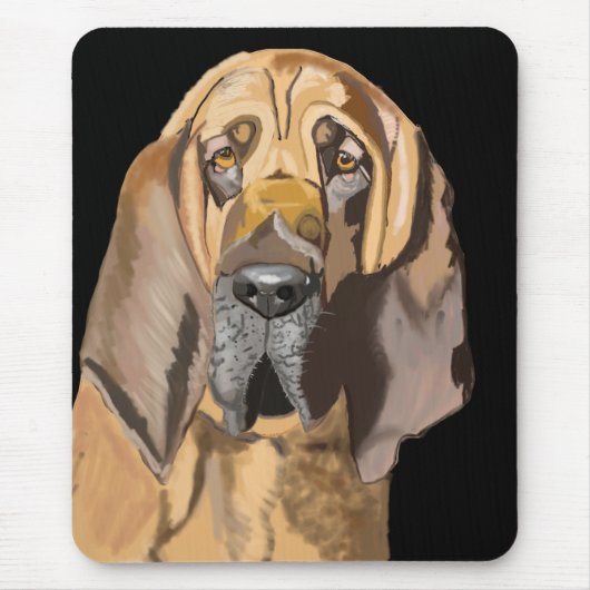Bloodhound Portrait Muismat (Voorkant)