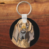 Bloodhound Portrait Sleutelhanger (Voorkant)
