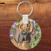 Bloodhound Portrait Sleutelhanger (Voorkant)