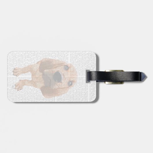 Bloodhound Puppy Bagagelabel (Achterkant horizontaal)