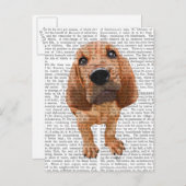 Bloodhound Puppy Briefkaart (Voorkant / Achterkant)