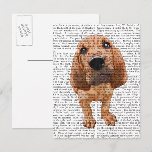 Bloodhound Puppy Briefkaart (Voorkant / Achterkant)