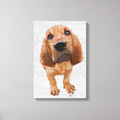 Bloodhound Puppy Canvas Afdruk (Voorkant)