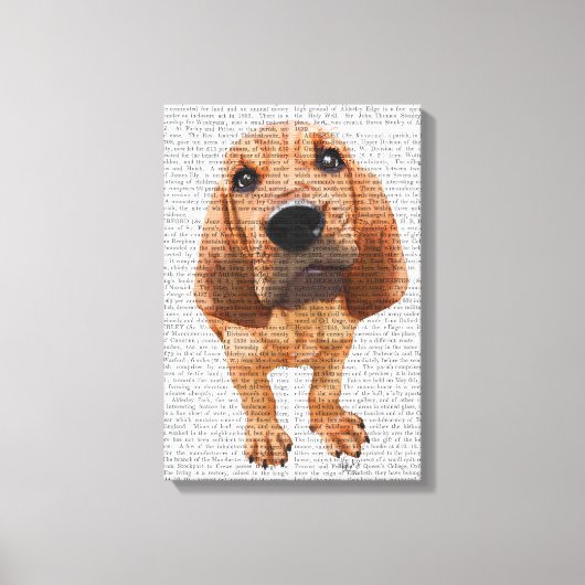 Bloodhound Puppy Canvas Afdruk (Voorkant)
