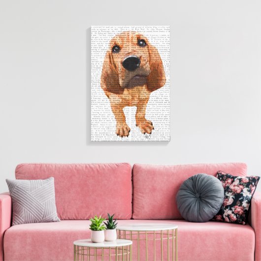 Bloodhound Puppy Canvas Afdruk (Insitu (Woonkamer))