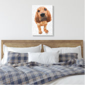 Bloodhound Puppy Canvas Afdruk (Insitu (Slaapkamer))