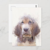 Bloodhound Puppy Portret Briefkaart (Voorkant / Achterkant)