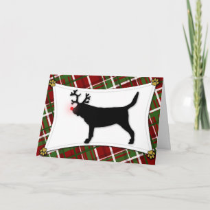 Bloodhound Rendier Christmas Kaart