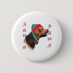 Bloodhound Santa Paws Ronde Button 5,7 Cm
