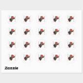 Bloodhound Santa Paws Ronde Sticker (Vel)