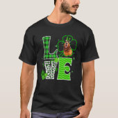 Bloodhound Shamrock Lucky C Irish St Patricks Day T-shirt (Voorkant)